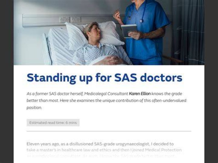 Are SAS doctors junior doctors?