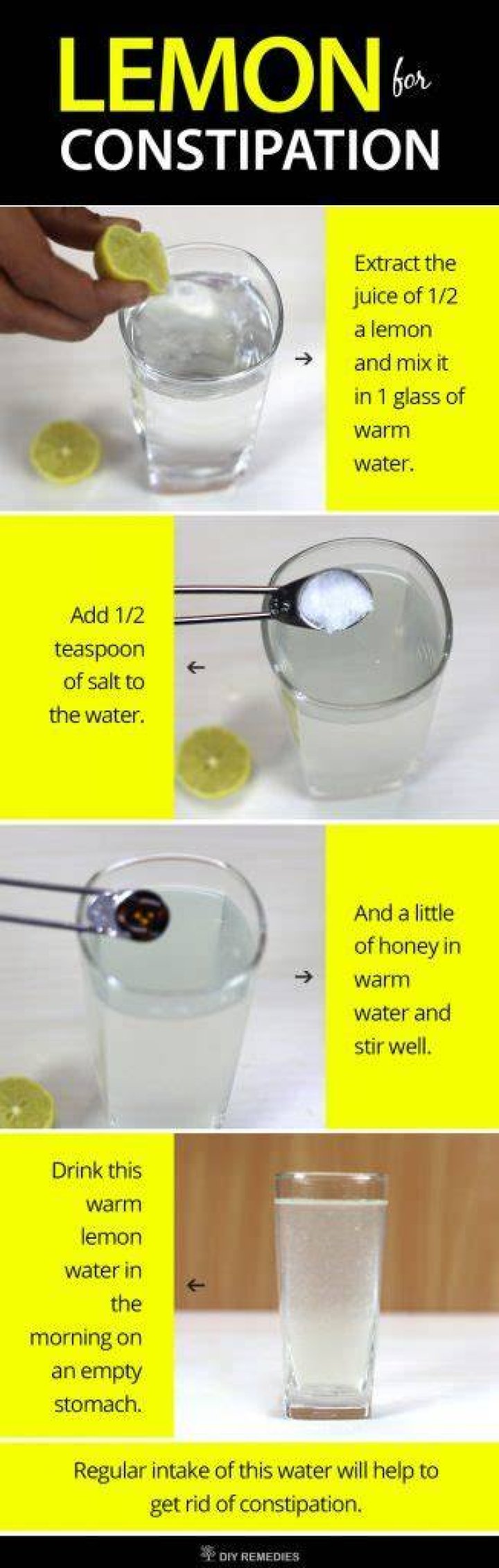 Does lemon get rid of constipation?
