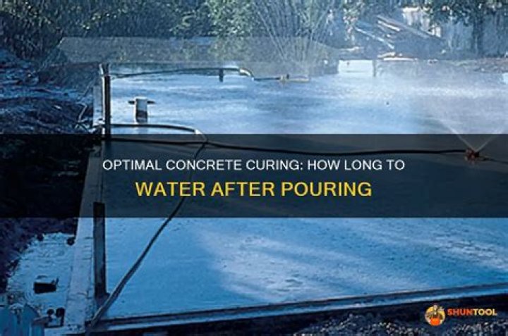 How soon should I water concrete after pouring?